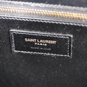 Yves Saint Laurent Manhattan Shoulder Bag in black box leather with gold-tone hardware