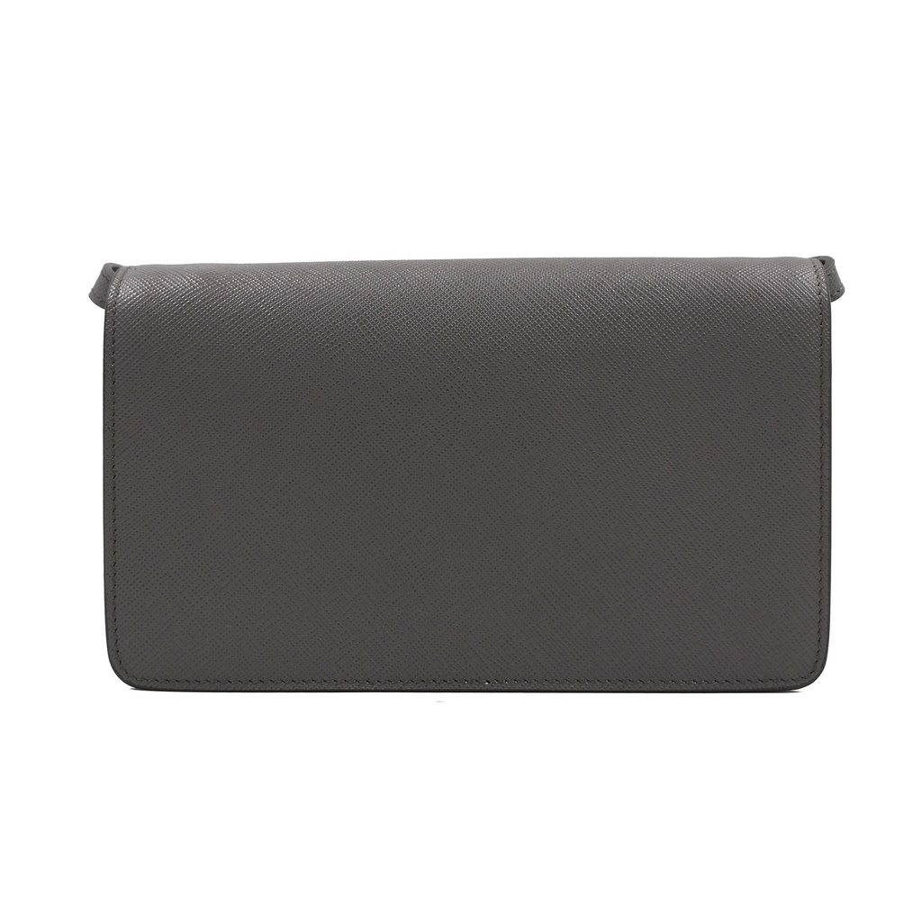 Prada Embleme Flap Mini Bag in Grey