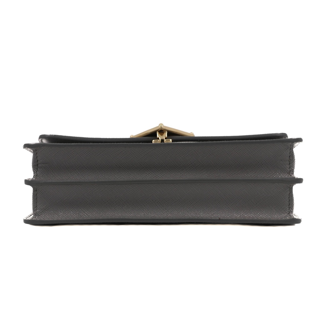 Prada Embleme Flap Mini Bag in Grey