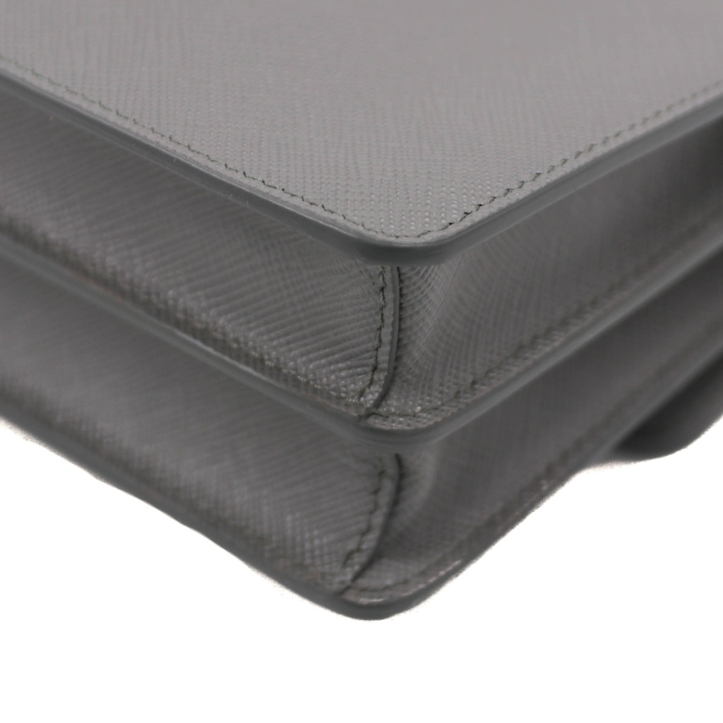 Prada Embleme Flap Mini Bag in Grey