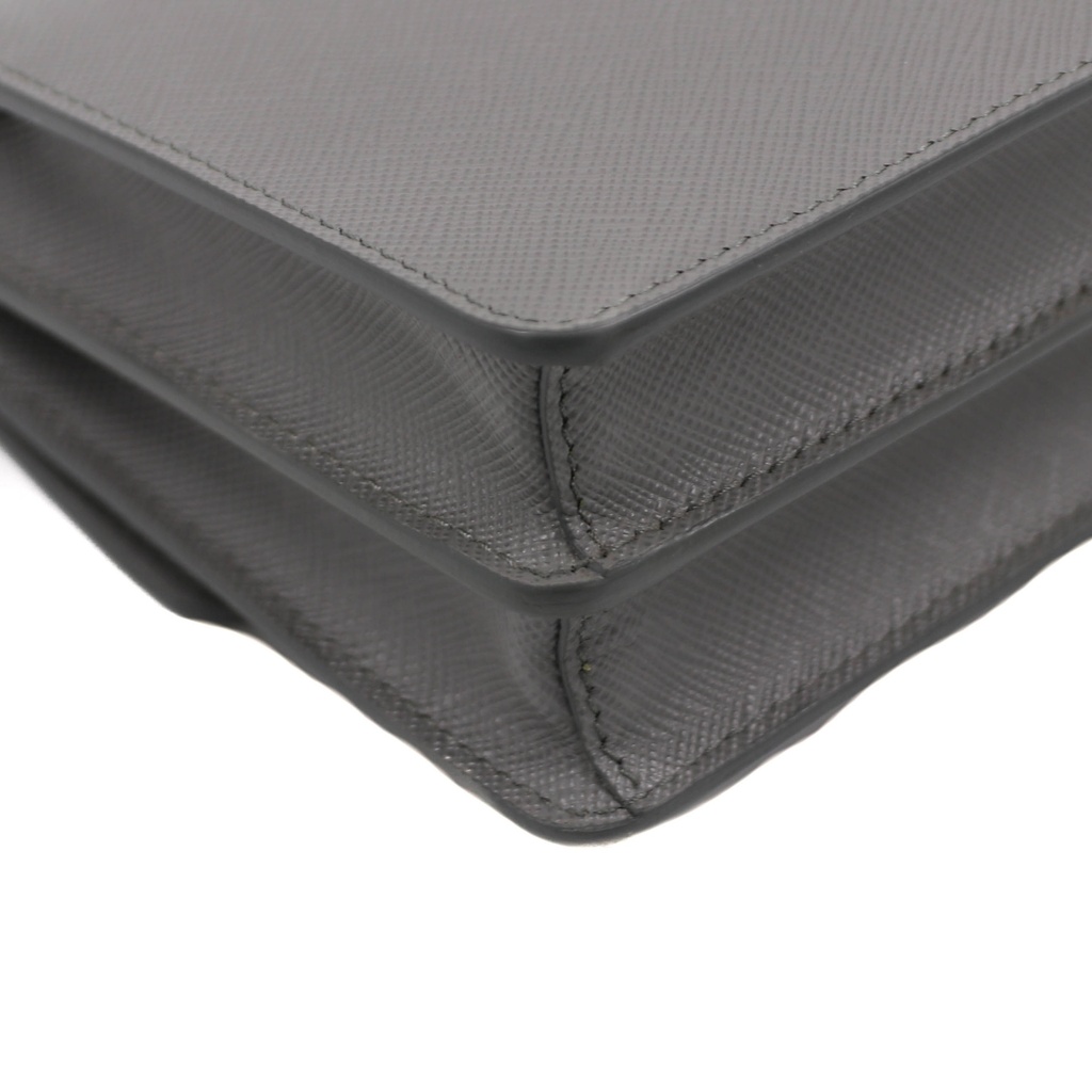 Prada Embleme Flap Mini Bag in Grey