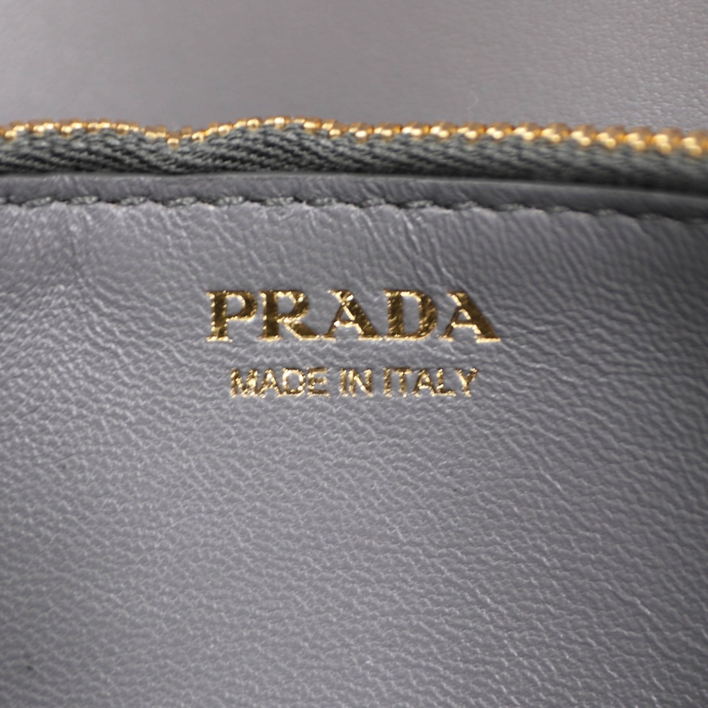 Prada Embleme Flap Mini Bag in Grey