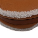 Prada Arqué Small Shearling Shoulder Bag in Beige