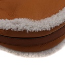 Prada Arqué Small Shearling Shoulder Bag in Beige