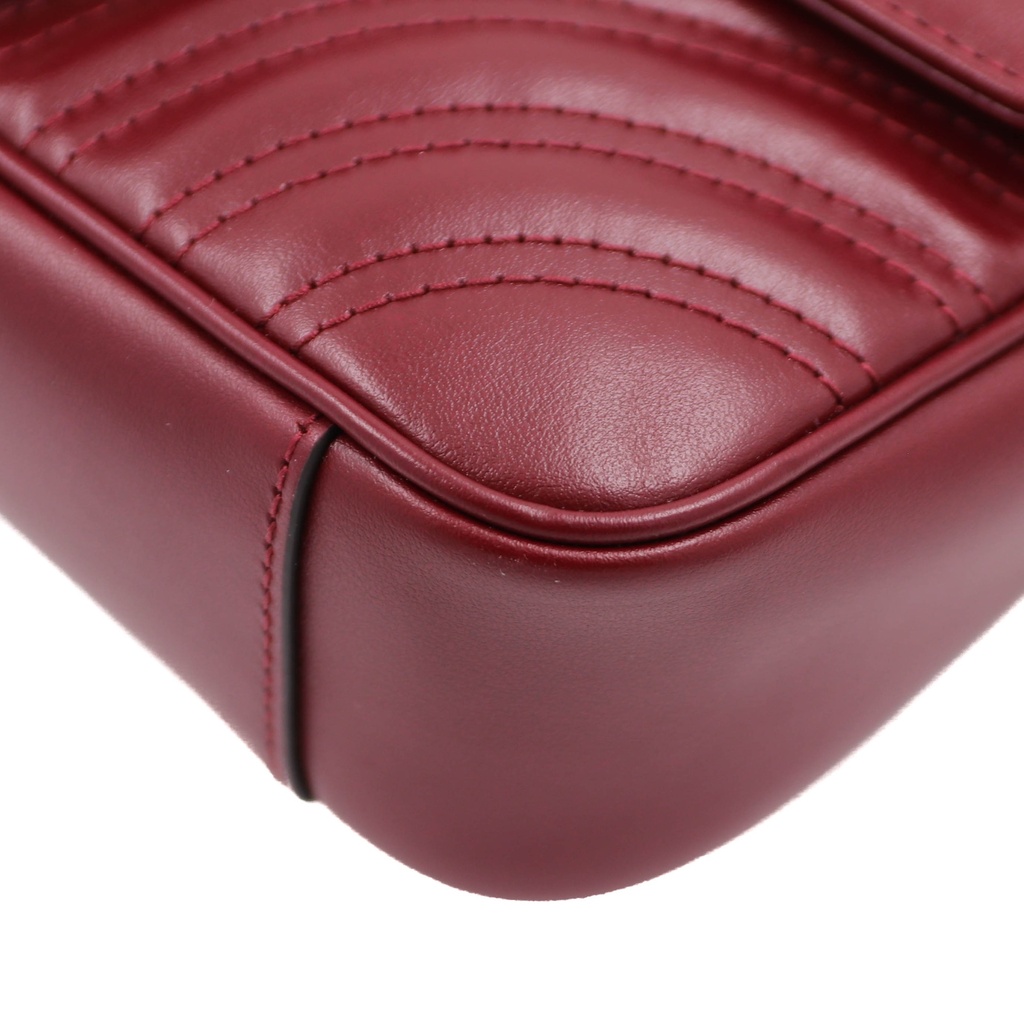 Gucci GG Marmont Chain Shoulder Bag Red 446744