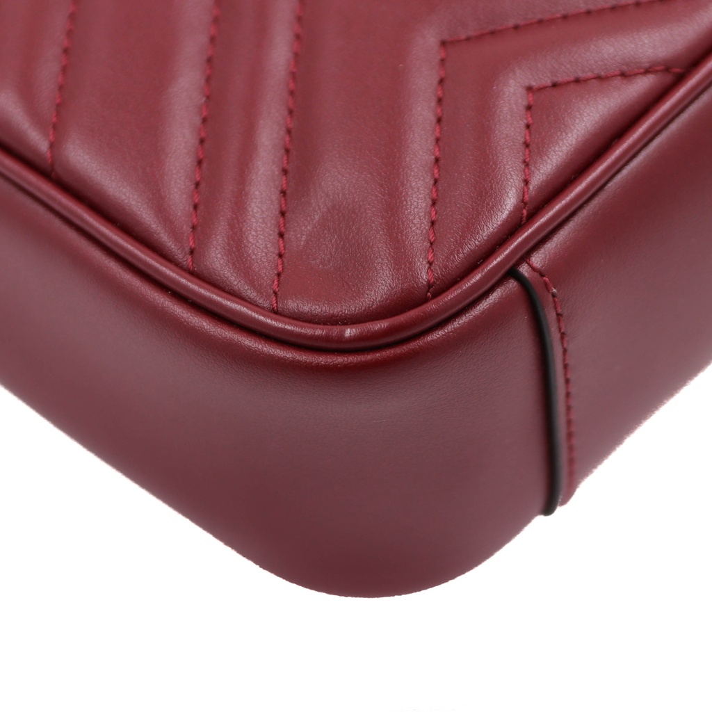 Gucci GG Marmont Chain Shoulder Bag Red 446744