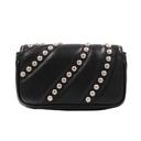 Gucci GG Marmont Chain Shoulder Bag Black with Studs 476433
