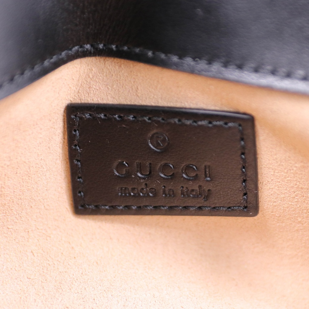 Gucci GG Marmont Chain Shoulder Bag Black with Studs 476433