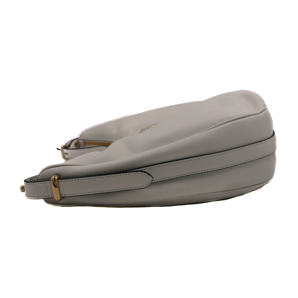 Prada Arque Leather Shoulder Bag in White