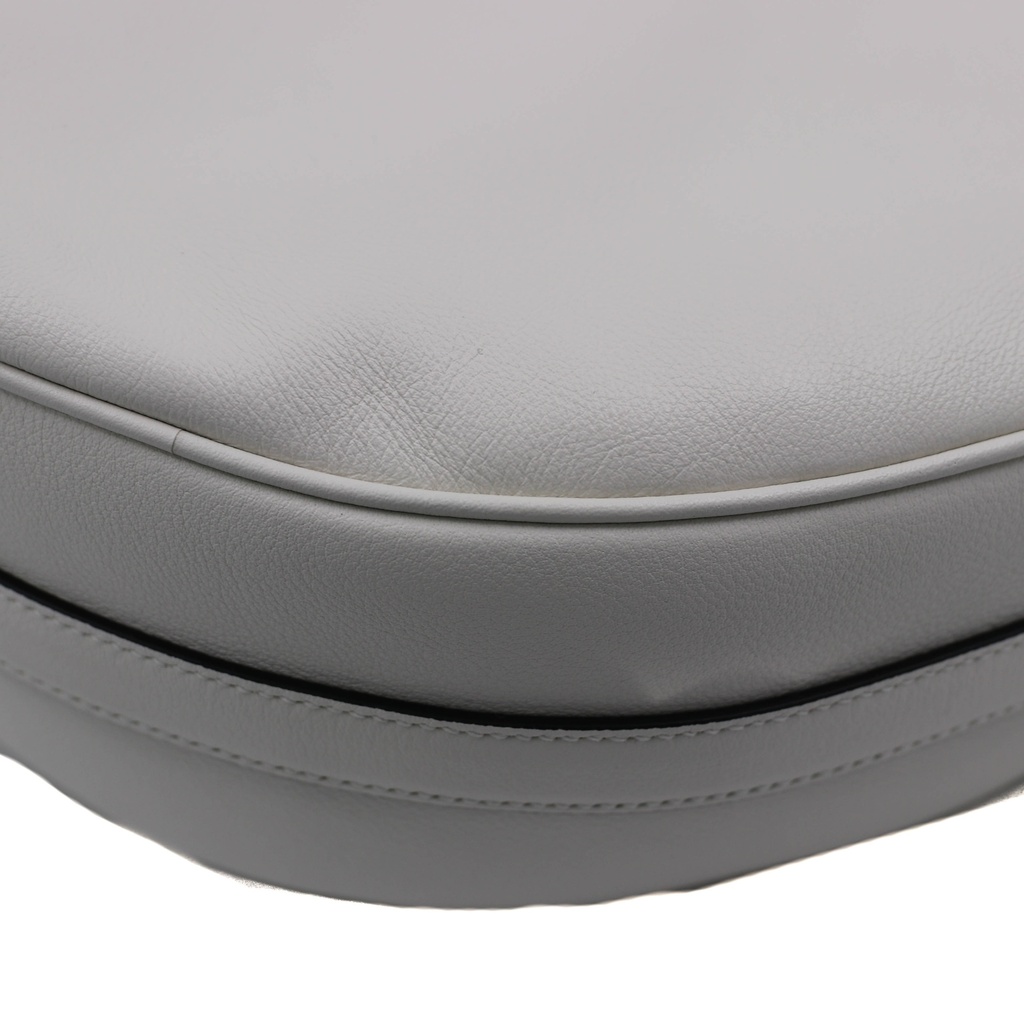 Prada Arque Leather Shoulder Bag in White