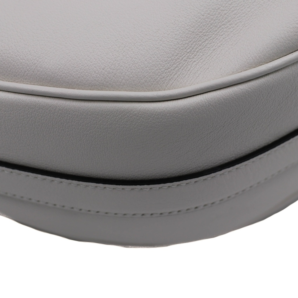 Prada Arque Leather Shoulder Bag in White