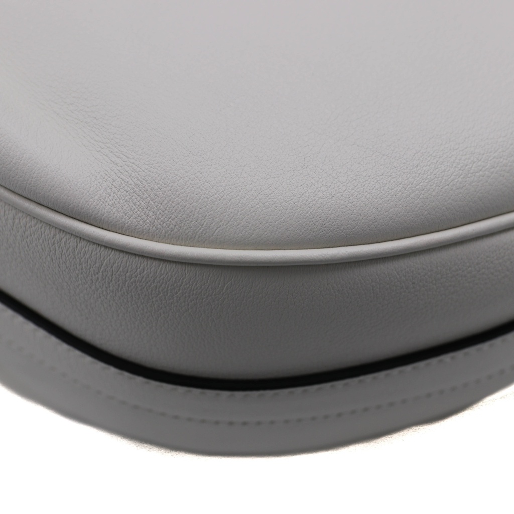 Prada Arque Leather Shoulder Bag in White