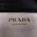 Prada Arque Leather Shoulder Bag in White