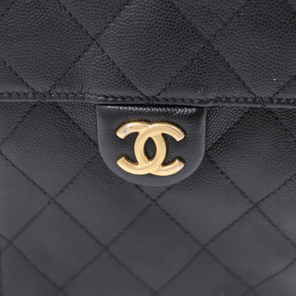 Chanel 25 Hobo bag black quilted caviar leather and finished with gold-tone hardware