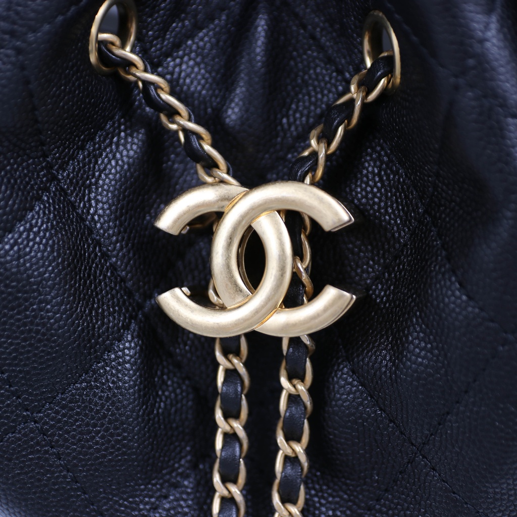 Chanel 25 Hobo bag black quilted caviar leather and finished with gold-tone hardware