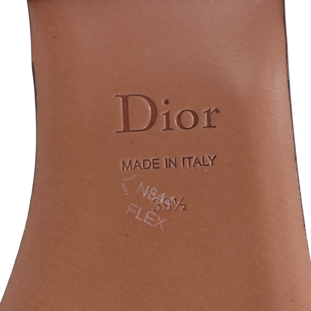 Christian Dior Dway Sandal Embroidered Multicolor Flower Size 39 1/2