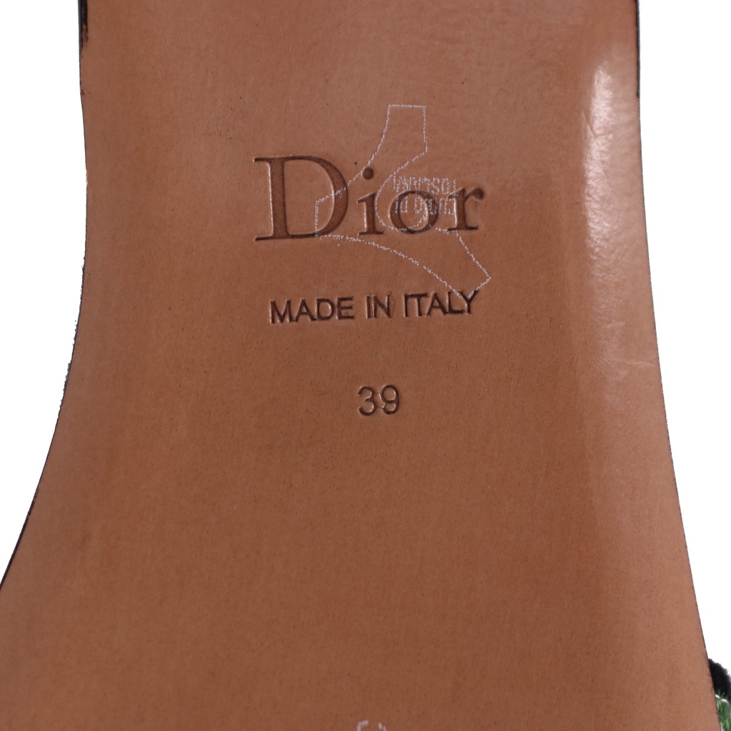 Christian Dior Dway Sandal Embroidered Multicolor Flower Size 39