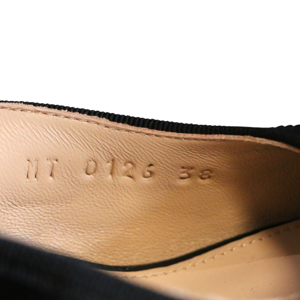 Christian Dior Ballet Slingback Pumps Lambskin Leather Black Size 38