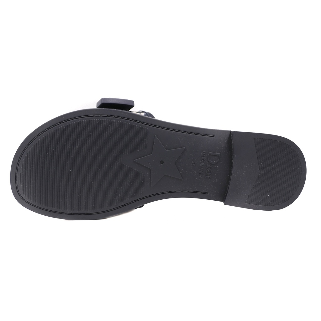 Christian Dior Rubber Macrocannage Dio(r)evolution Slides Blue Size 37