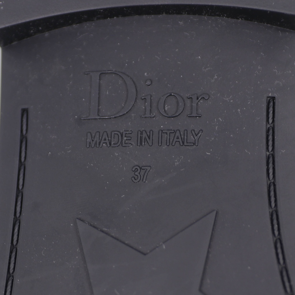 Christian Dior Rubber Macrocannage Dio(r)evolution Slides Blue Size 37