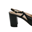 Christian Dior Ballet Slingback Pumps Lambskin Leather Black Size 38 1/2