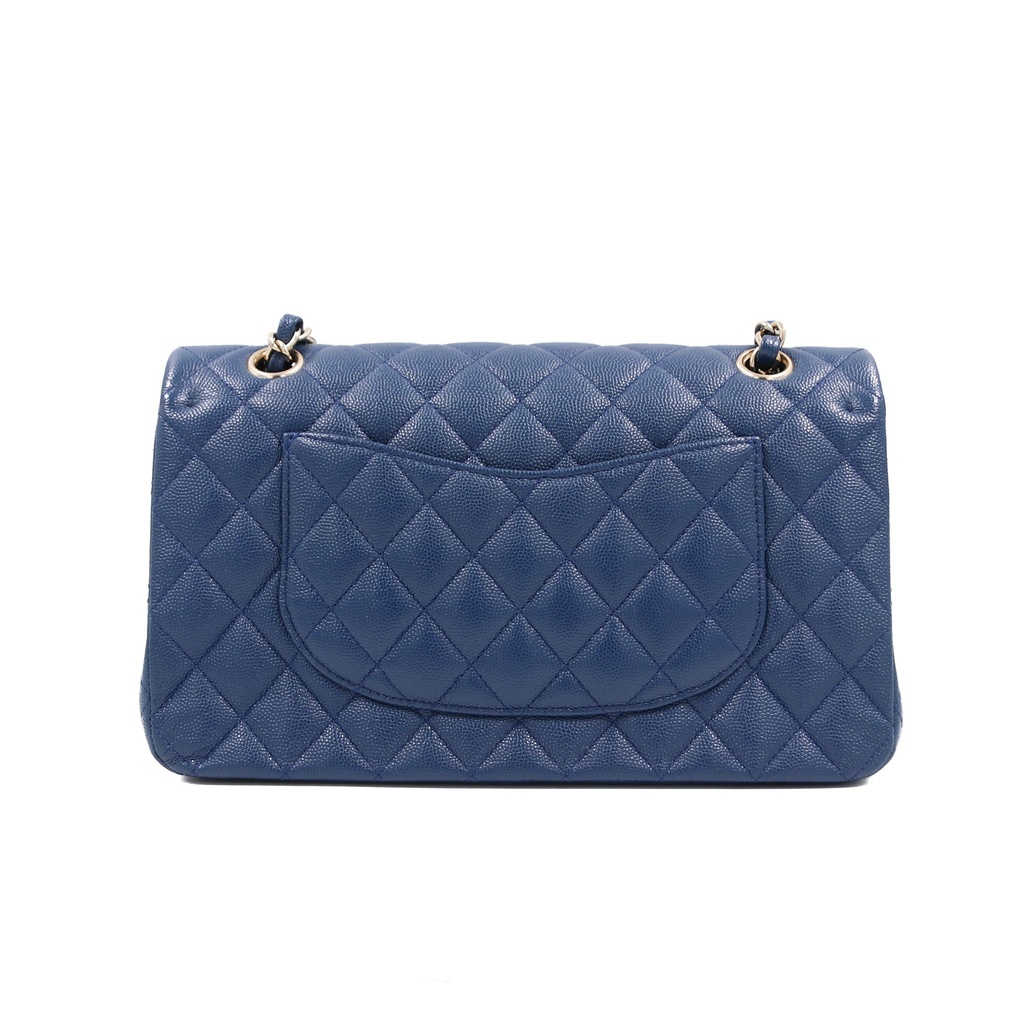 Chanel Caviar Classic Double Flap Bag Blue