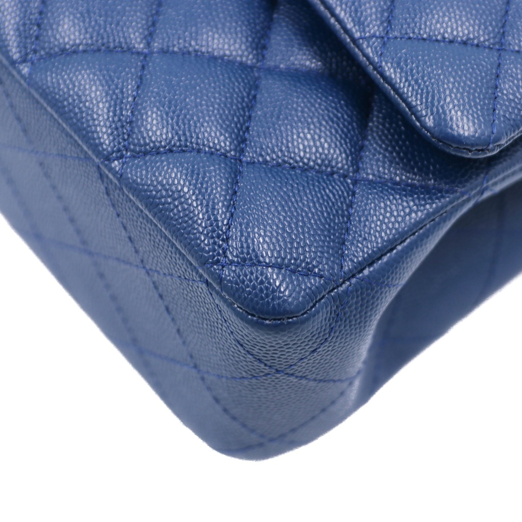 Chanel Caviar Classic Double Flap Bag Blue