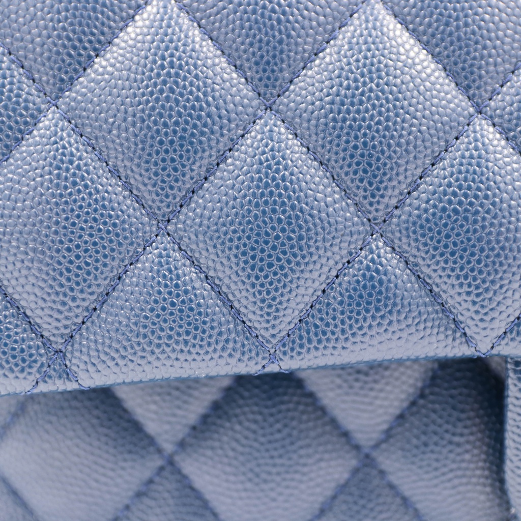 Chanel Caviar Classic Double Flap Bag Blue