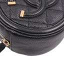 Chanel CC Filigree Calfskin Round Crossbody Bag 