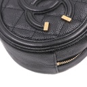 Chanel CC Filigree Calfskin Round Crossbody Bag 