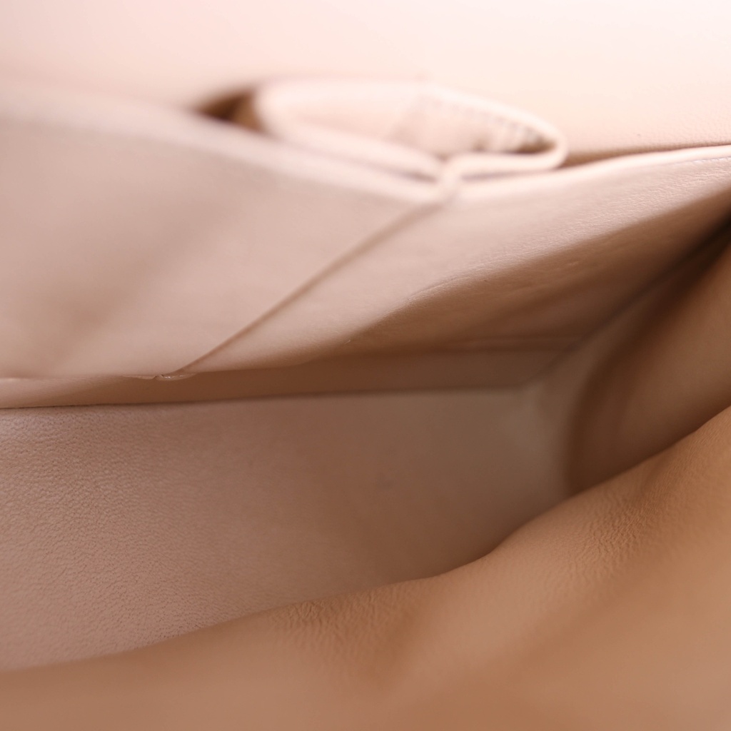 Chanel Classic Double Flap in Beige Caviar Leather