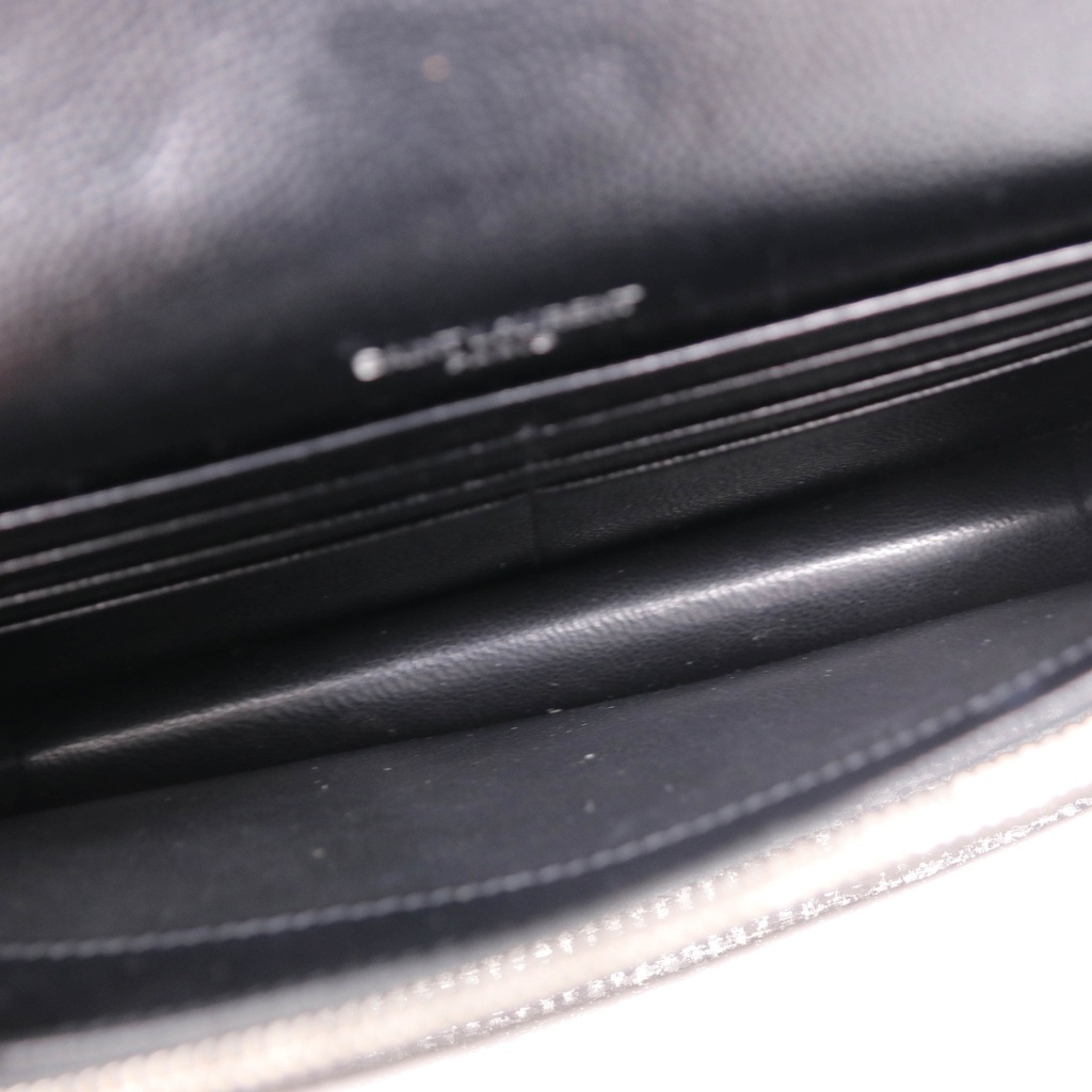 Yves Saint Laurent Black Croc Embossed Leather Medium Kate Tassel Shoulder Bag