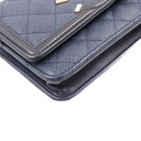 Chanel Caviar Filigree Flap Wallet on Chain 