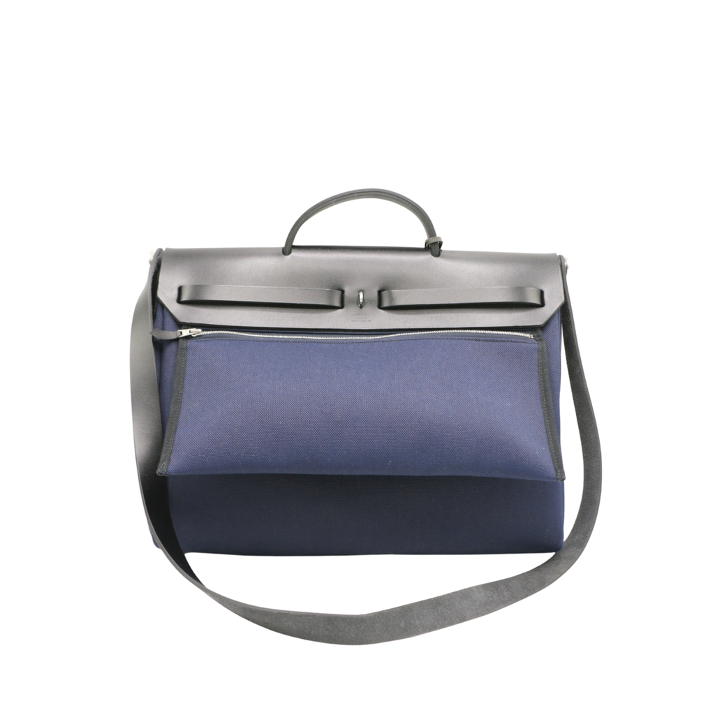 Hermes Herbag 35 Canvas Navy Blue 2024