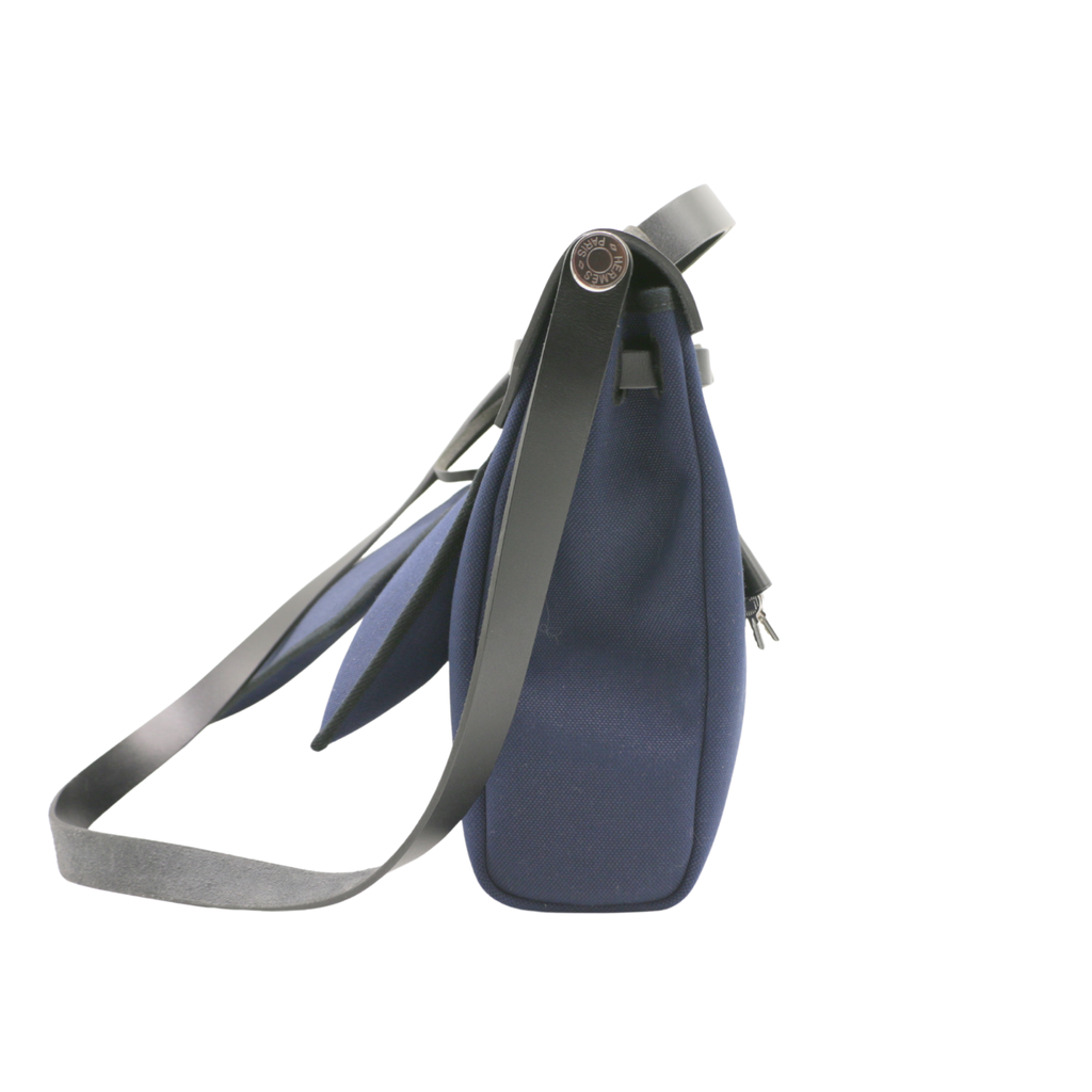 Hermes Herbag 35 Canvas Navy Blue 2024