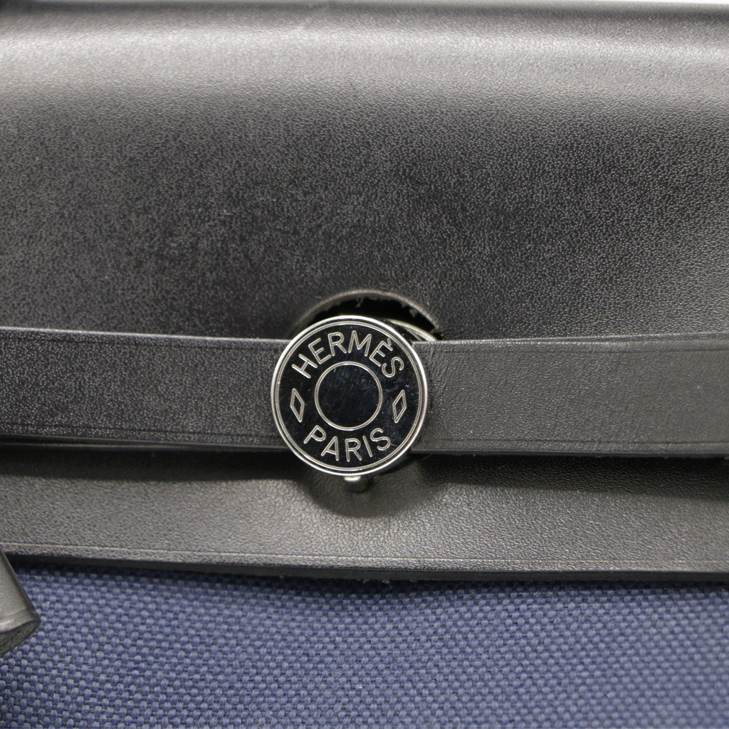Hermes Herbag 35 Canvas Navy Blue 2024