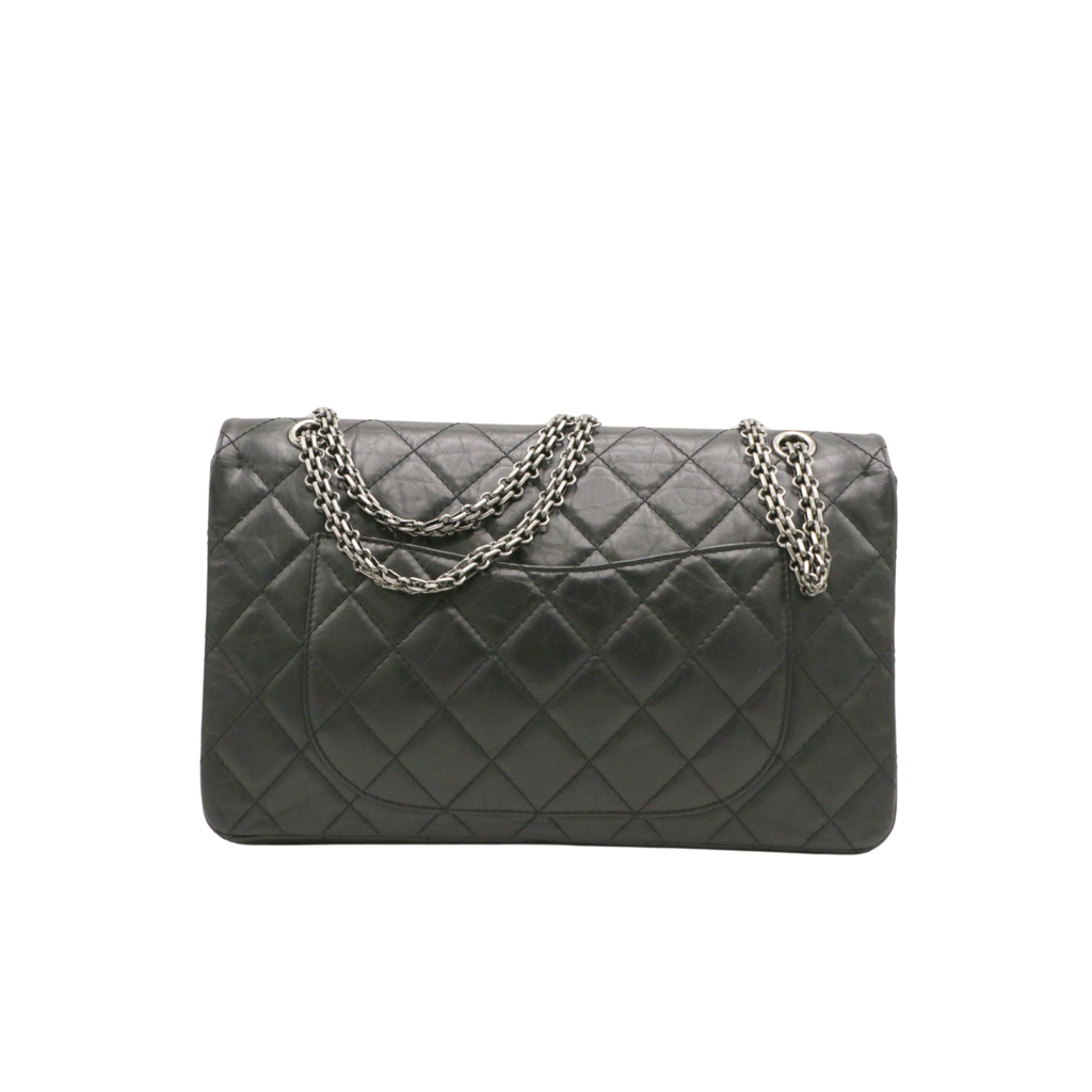 Chanel Aged Calfskin Quilted 2.55 Reissue Black Bag