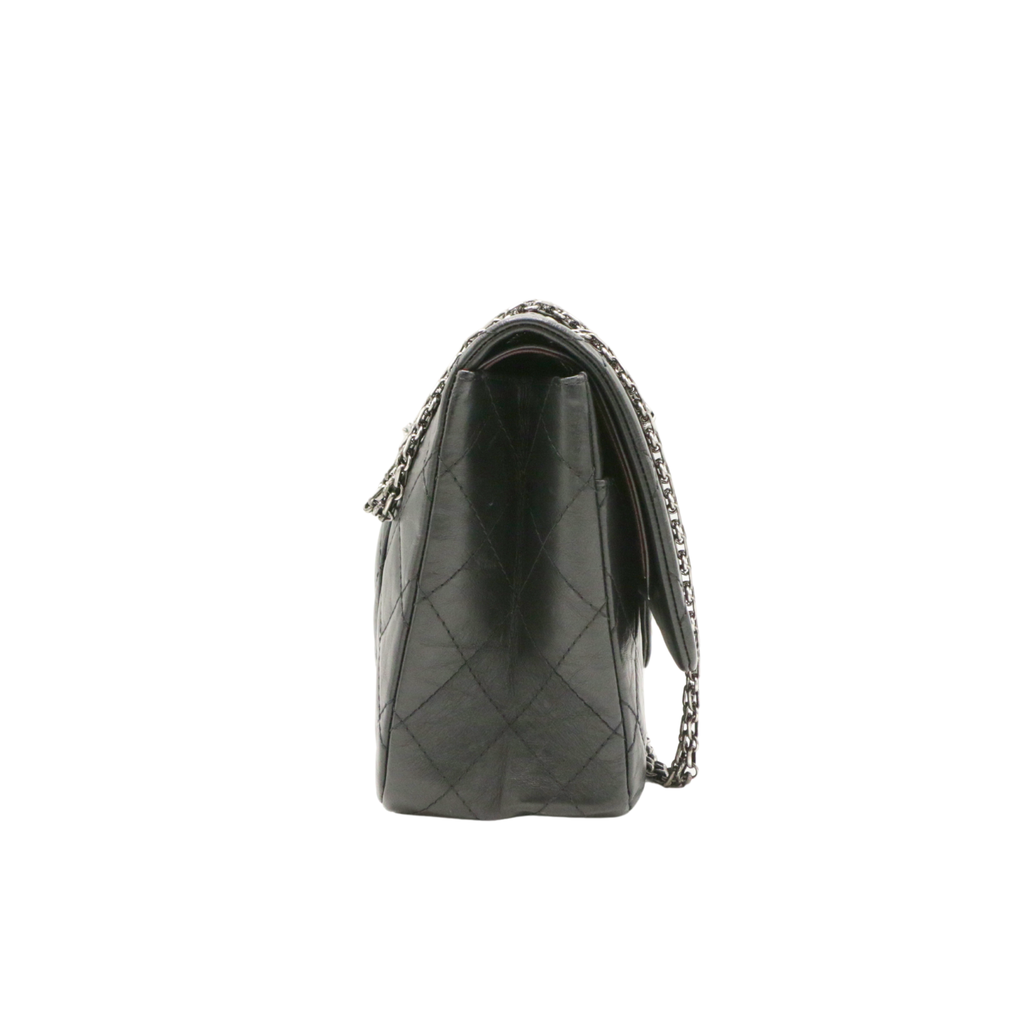 Chanel Aged Calfskin Quilted 2.55 Reissue Black Bag
