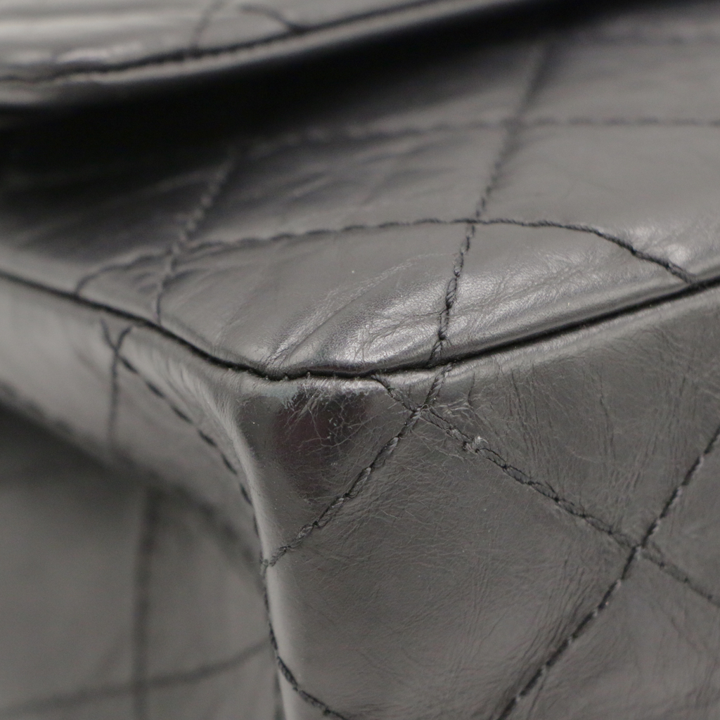 Chanel Aged Calfskin Quilted 2.55 Reissue Black Bag