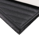 Yves Saint Laurent Black/White Chevron Leather Envelope Wallet on Chain