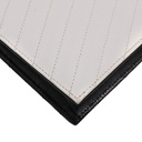 Yves Saint Laurent Black/White Chevron Leather Envelope Wallet on Chain