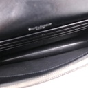 Yves Saint Laurent Black/White Chevron Leather Envelope Wallet on Chain