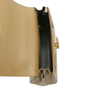 Yves Saint Laurent Saint Laurent Le Fermoir Small Calf Bag Leather Shoulder Bag in Beige