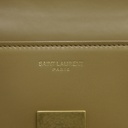 Yves Saint Laurent Saint Laurent Le Fermoir Small Calf Bag Leather Shoulder Bag in Beige