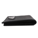 Prada Soft Leather Triangle Logo Cardholder Black