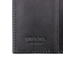 Prada Soft Leather Triangle Logo Cardholder Black