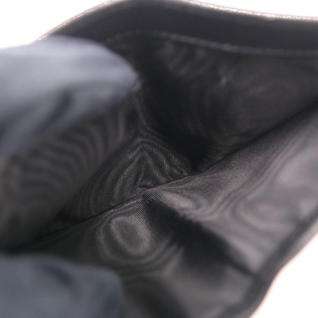 Prada Soft Leather Triangle Logo Cardholder Black