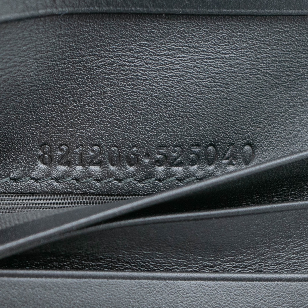 Gucci GG Emblem Bi-Fold Wallet In Black Fabric 821206