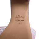 Christian Dior Dway Slide Pink Toile de Jouy Embroidered Cotton Size 37