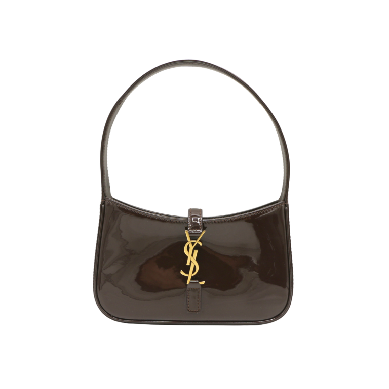 Yves Saint Laurent Mini Le 5 a 7  in Burgundy Patent Leather